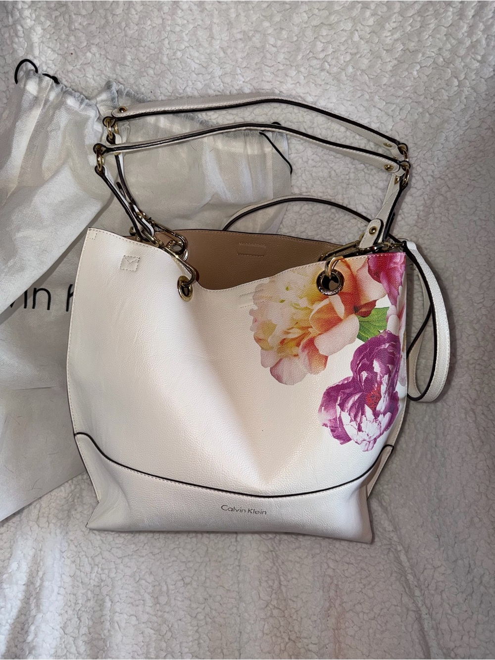 CALVIN KLEIN LARGE FLORAL TOTE - Picture 2 of 10